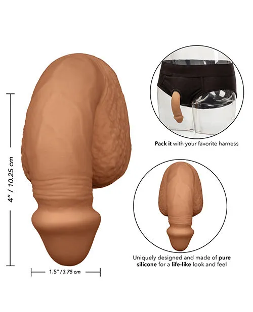 Packer Gear Silicone Packing Penis 4in Caramel Packer Gear Male Sex Toys