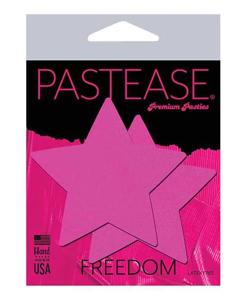 Pastease Anal Pastease Basic Star Black Light Reactive Neon Pink OS