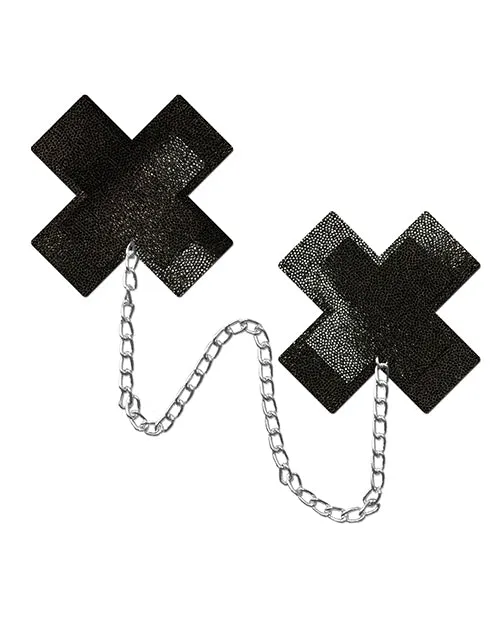 Pastease Chain Plus X Liquid Cross Black OS Pastease Anal