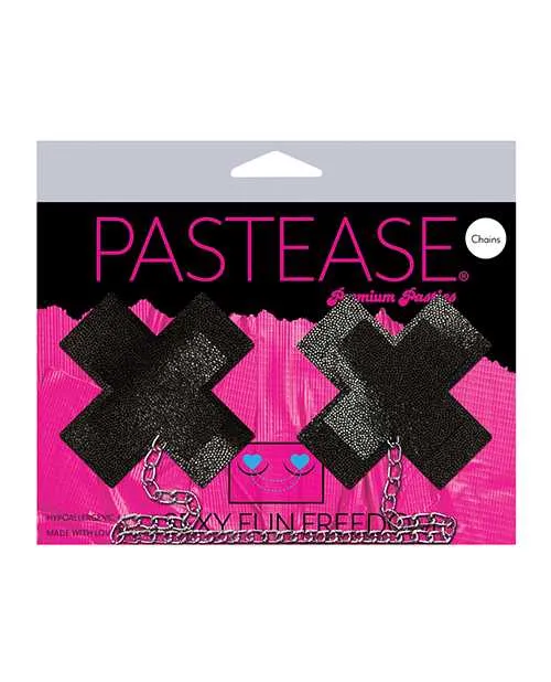 Pastease Chain Plus X Liquid Cross Black OS Pastease Anal