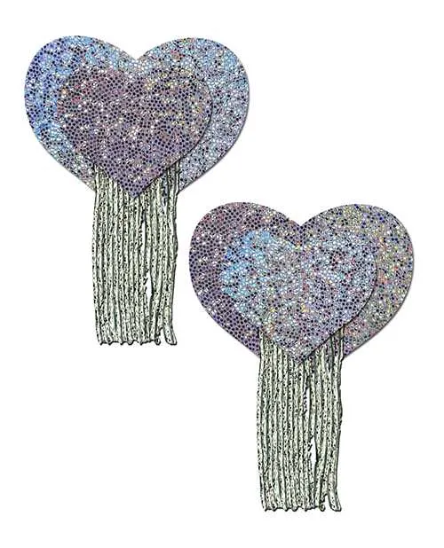 Pastease Tassel Glitter Heart Silver OS Pastease Anal