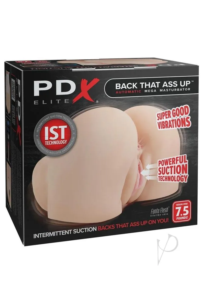 PDX Elite Back That Ass Up Automatic Rechargeable Mega Masturbator Vanilla Pdx Elite Male Sex Toys