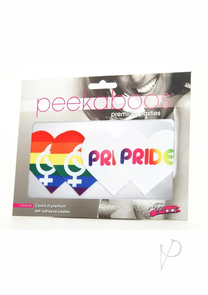 Peekaboo Anal Peekaboo Pride Hearts Pasties Rainbow