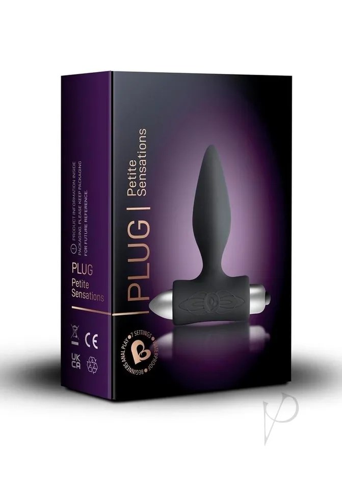 Petite Sensations Silicone Vibrating Anal Plug Black Rocks Off Anal