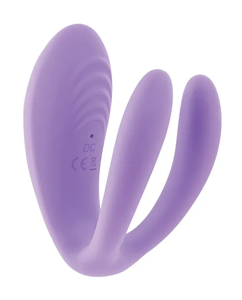 Petite Tickler Rechargeable Silicone Triple Stimulating Mini Vibrator with Remote Control Lavender Evolved Female Sex Toys