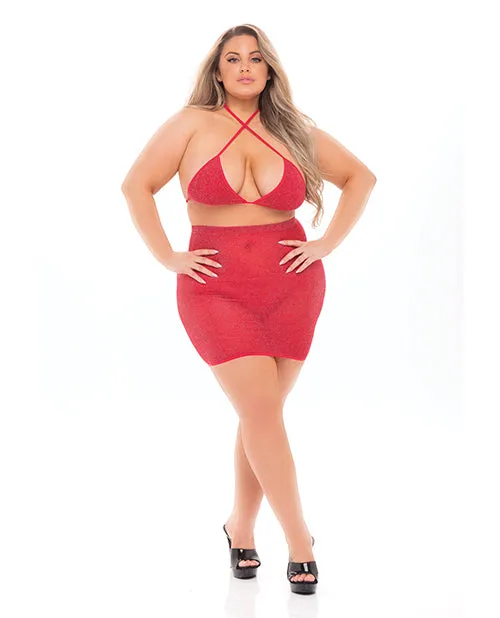 Pink Lipstick Anal Pink Lipstick Black Cherry Strap Halter Bra Skirt Fits up to 3X Red QN Pink Lipstick Anal Pink Lipstick Black Cherry Strap Halter Bra Skirt Fits up to 3X Red QN