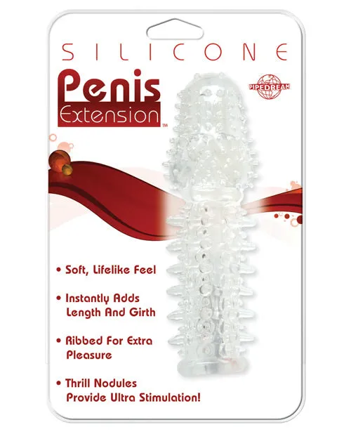Pipedream Male Sex Toys Silicone Penis Extension Clear