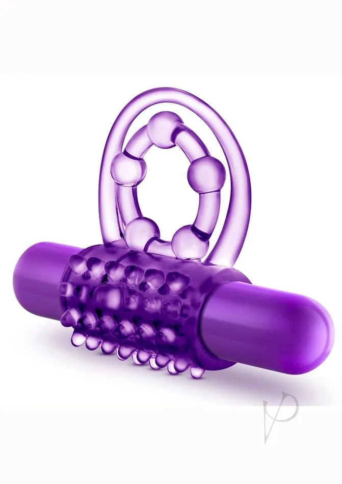 Play with Me The Player Vibrating Double Strap Cock Ring Purple Play With Me By Blush Couples