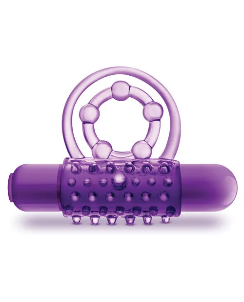 Play with Me The Player Vibrating Double Strap Cock Ring Purple Play With Me By Blush Couples