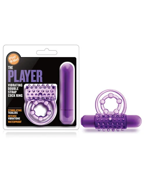 Play with Me The Player Vibrating Double Strap Cock Ring Purple Play With Me By Blush Couples