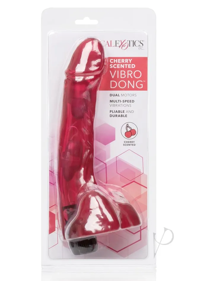Playful Dongs Vibrators Cherry Scented MultiSpeed Vibro Dong Red