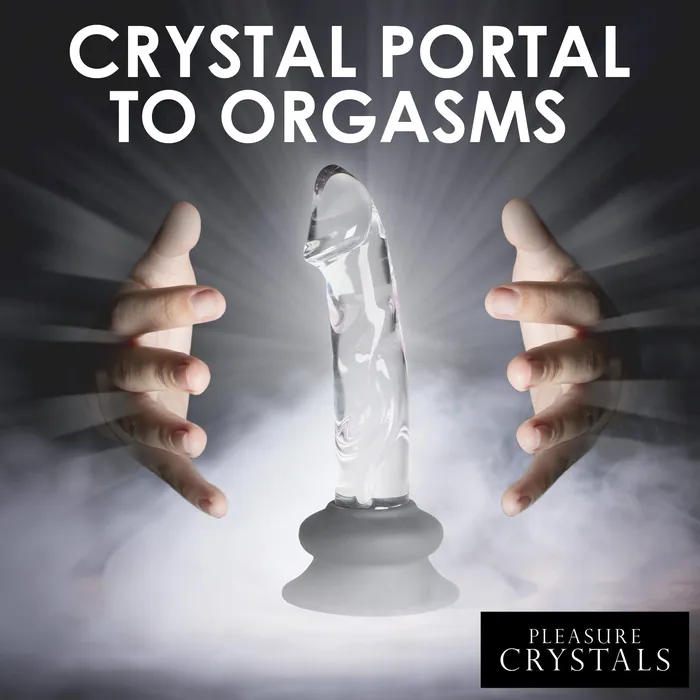 Pleasure Crystals Female Sex Toys Glass Dildo with Silicone Base