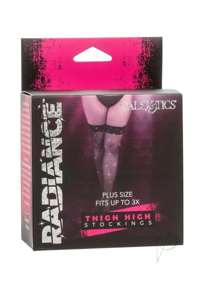Plus Size Radiance Radiance Thigh High Stocking Plus Size Black