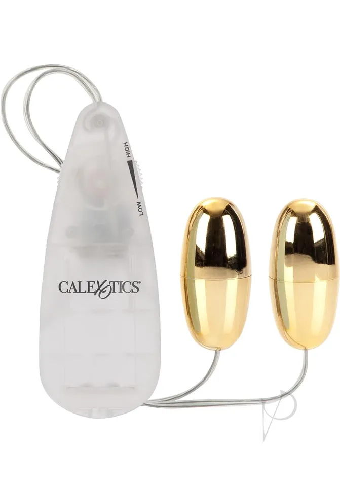 Pocket Exotics Vibrating Double Gold Bullets with Wired Remote Control Gold Pocket Exotics Female Sex Toys Pocket Exotics Vibrating Double Gold Bullets with Wired Remote Control Gold Pocket Exotics Female Sex Toys