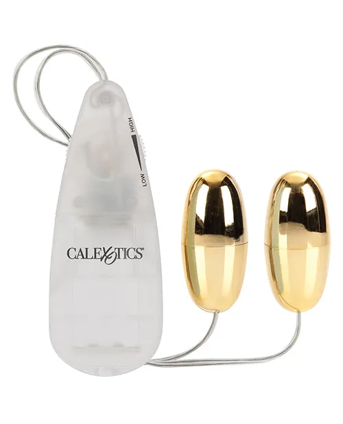 Pocket Exotics Vibrating Double Gold Bullets with Wired Remote Control Gold Pocket Exotics Female Sex Toys Pocket Exotics Vibrating Double Gold Bullets with Wired Remote Control Gold Pocket Exotics Female Sex Toys