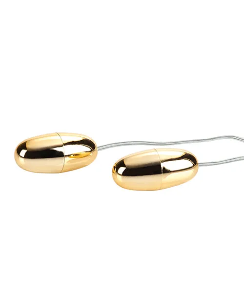 Pocket Exotics Vibrating Double Gold Bullets with Wired Remote Control Gold Pocket Exotics Female Sex Toys Pocket Exotics Vibrating Double Gold Bullets with Wired Remote Control Gold Pocket Exotics Female Sex Toys