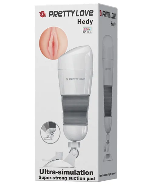 Pretty Love Pretty Love Hedy Suction Pad Stroker wBullet White Vibrators