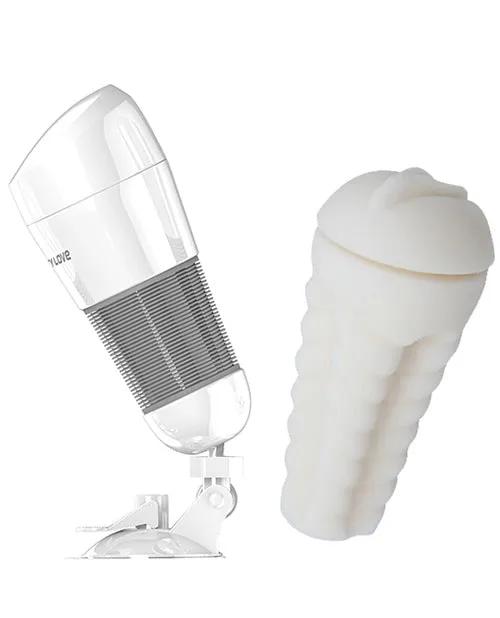 Pretty Love Pretty Love Hedy Suction Pad Stroker wBullet White Vibrators Pretty Love Pretty Love Hedy Suction Pad Stroker wBullet White Vibrators
