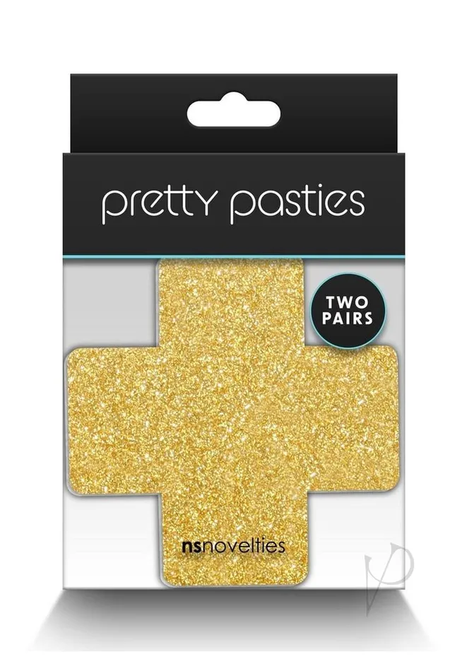 Pretty Pasties Anal Pretty Pasties Glitter Cross BlackGold