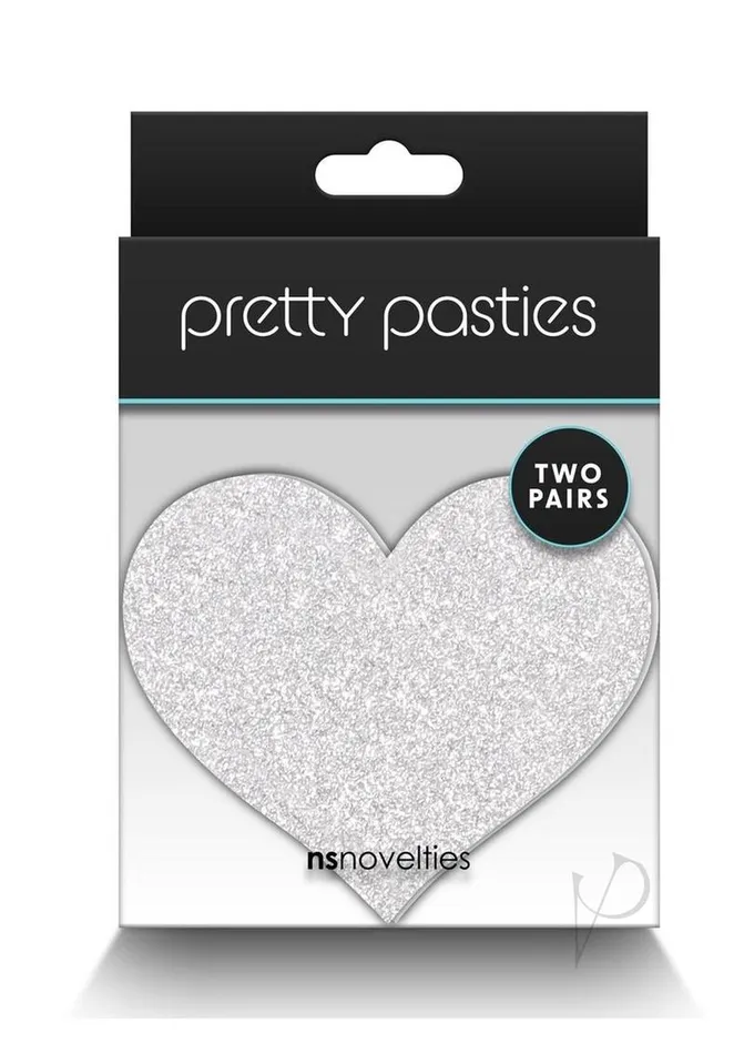 Pretty Pasties Vibrators Pretty Pasties Glitter Hearts RedSilver