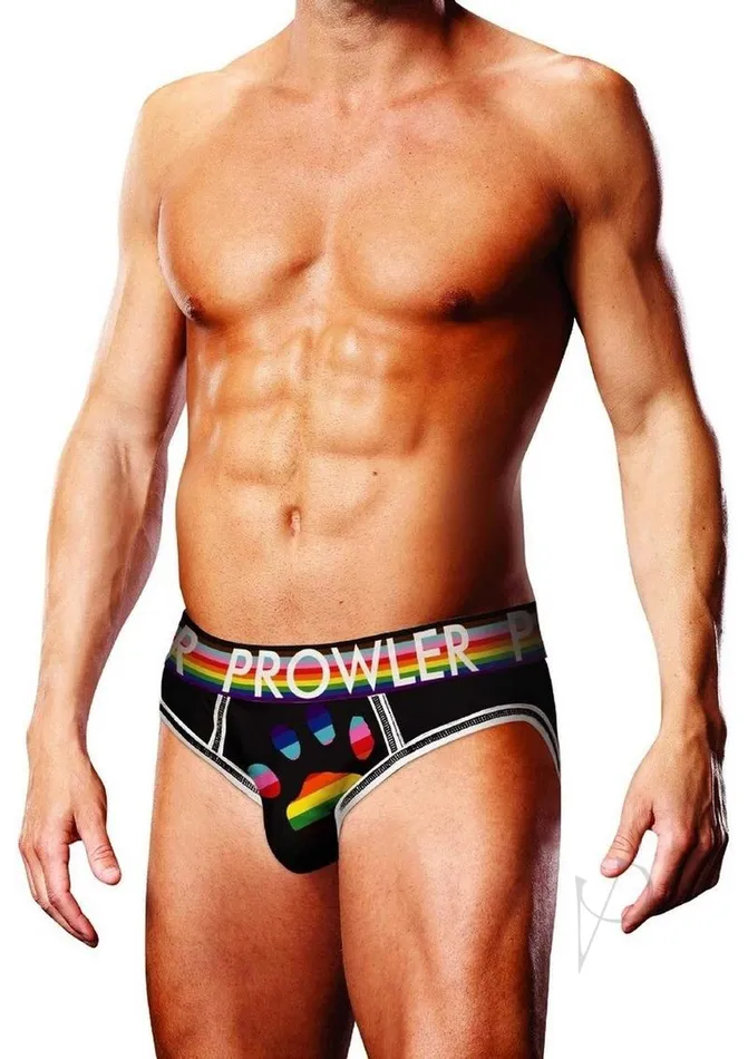 Prowler Anal Prowler Black Oversized Paw Open Brief Small BlackRainbow Prowler Anal Prowler Black Oversized Paw Open Brief Small BlackRainbow