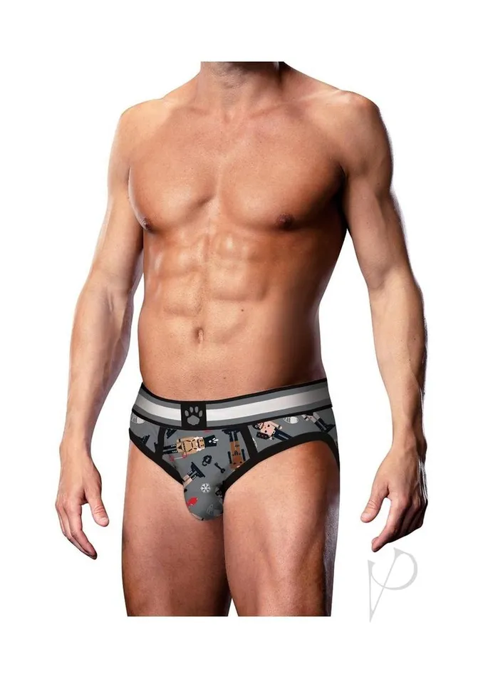 Prowler Prowler Nutcracker Brief XXLarge GreyBlack Anal Prowler Prowler Nutcracker Brief XXLarge GreyBlack Anal
