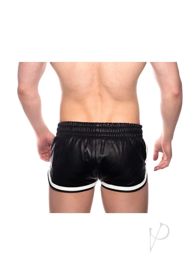 Prowler Red Prowler RED Leather Sport Shorts XLarge BlackWhite Restraints