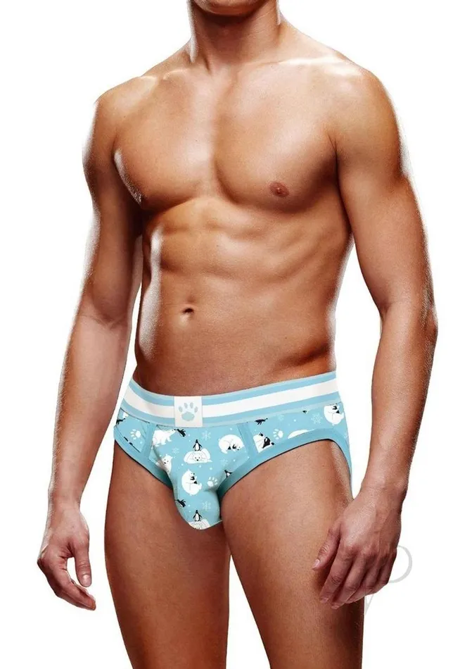 Prowler Vibrators Prowler Winter Animals Brief Large BlueWhite