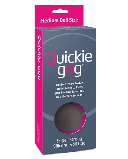 Quickie Gag Silicone Ball Gag Bondage Black Quickie Couples