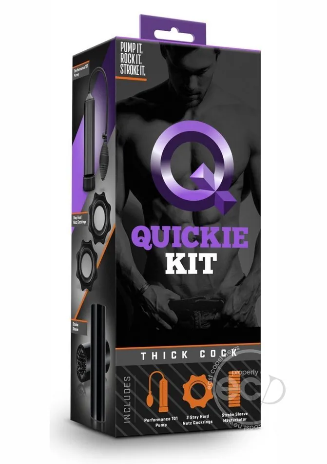 Quickie Kit Male Sex Toys Quickie Kit Thick Cock Penis Pump Black