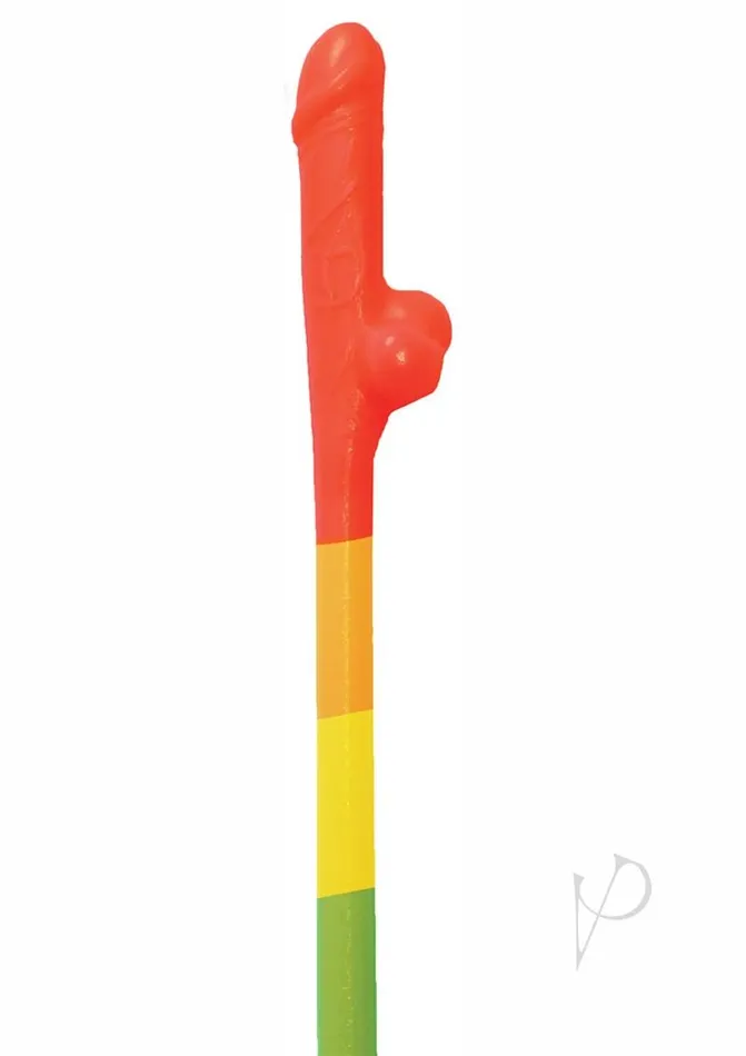 Rainbow Pecker Straws 10 Each Per Pack Rainbow Female Sex Toys
