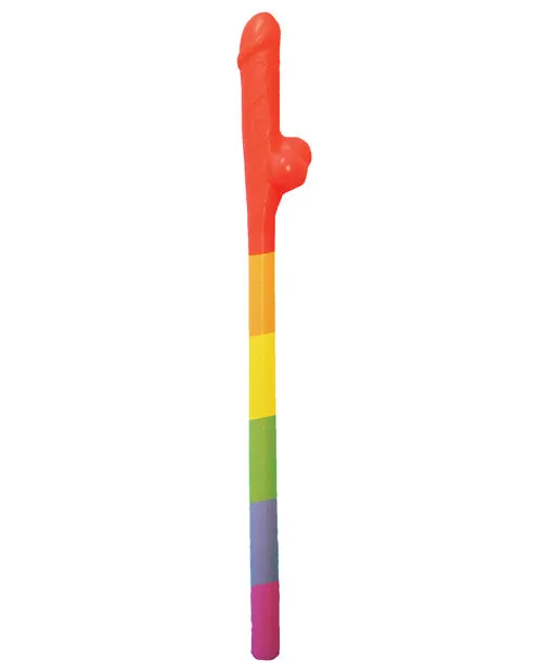 Rainbow Pecker Straws 10 Each Per Pack Rainbow Female Sex Toys