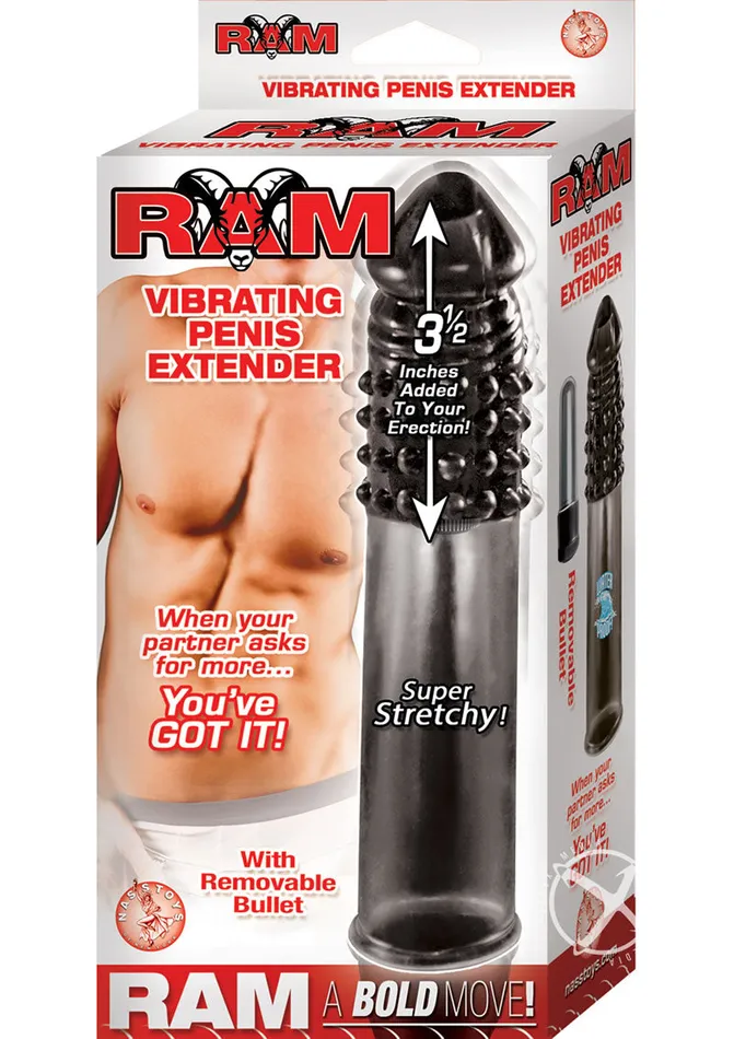 Ram Male Sex Toys Ram Vibrating Penis Extender Smoke