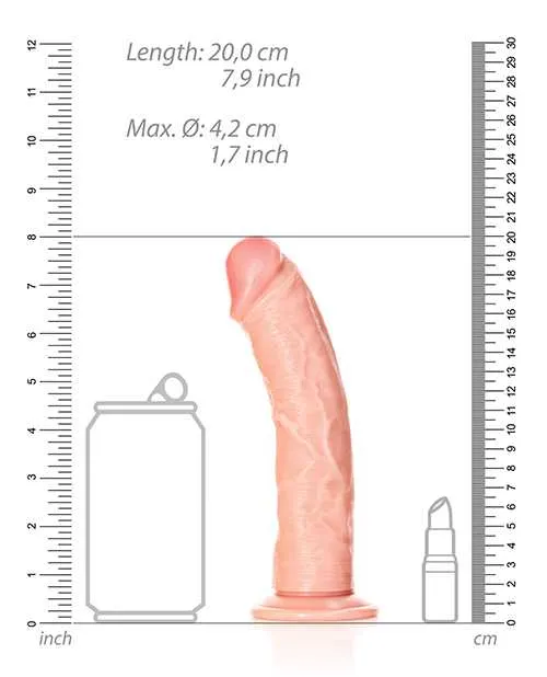 Real Rock Female Sex Toys RealRock Curved Realistic Dildo with Suction Cup 7in Vanilla Real Rock Female Sex Toys RealRock Curved Realistic Dildo with Suction Cup 7in Vanilla