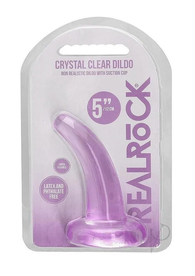 Real Rock RealRock Crystal Clear Non Realistic Dildo with Suction Cup 47in Purple Female Sex Toys Real Rock RealRock Crystal Clear Non Realistic Dildo with Suction Cup 47in Purple Female Sex Toys