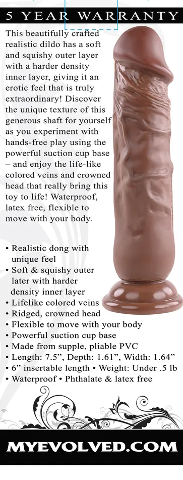 Realistic Dong 7 Dark SimpleeDiscreet Dildos