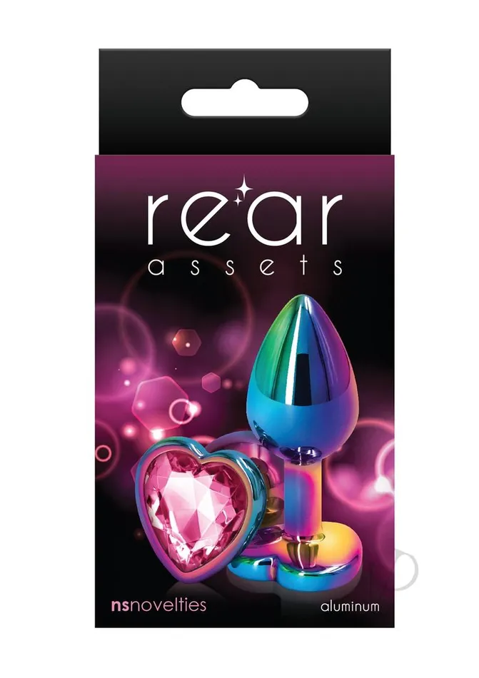 Rear Assets Anal Rear Assets Multicolor Heart Anal Plug Small Pink