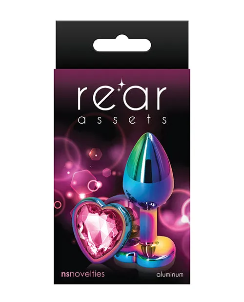 Rear Assets Anal Rear Assets Multicolor Heart Anal Plug Small Pink