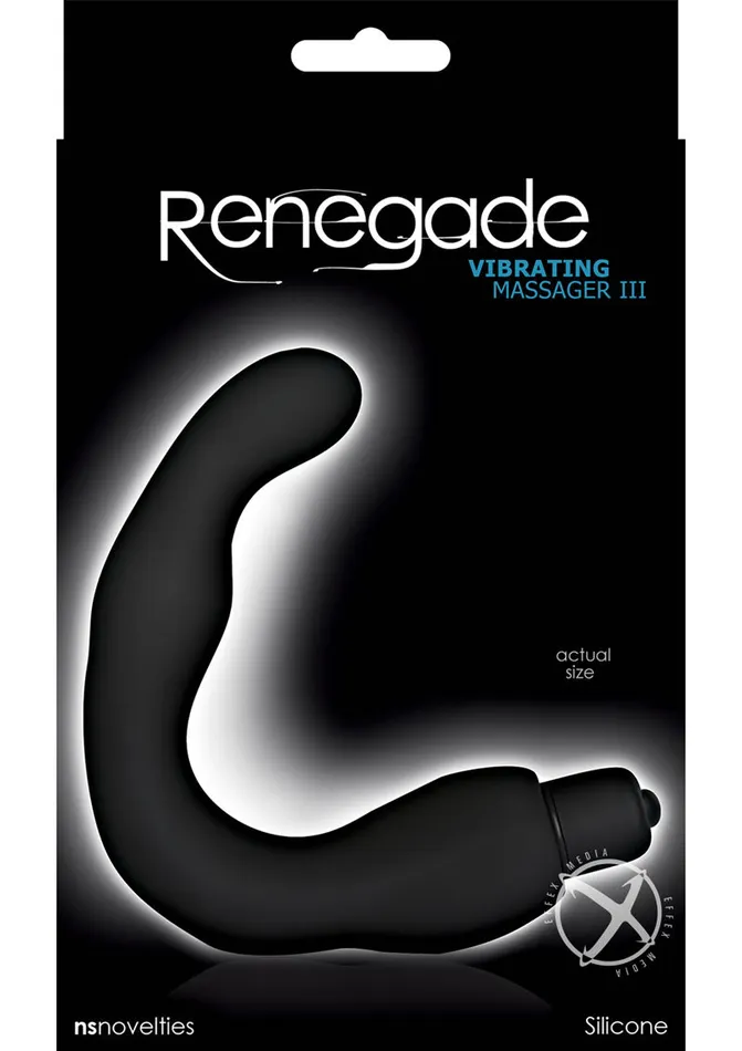 Renegade Silicone Vibrating Massager III Black Renegade Anal