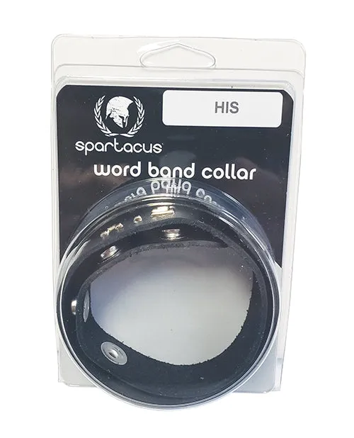 Restraints Spartacus HIS Leather Collar Black Spartacus