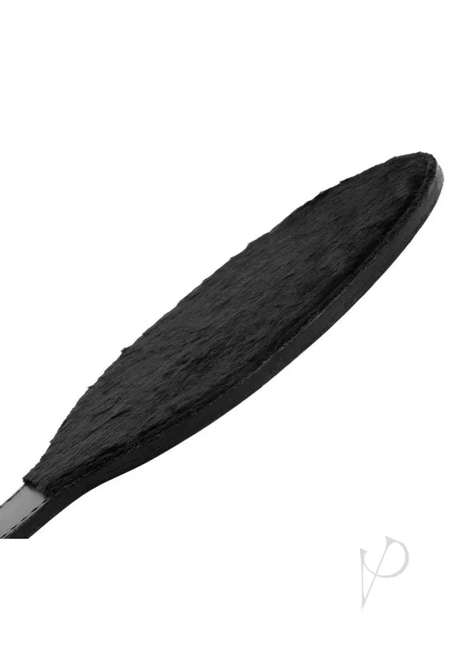 Restraints Strict Leather Round Fur Lined Paddle Black Strict Leather