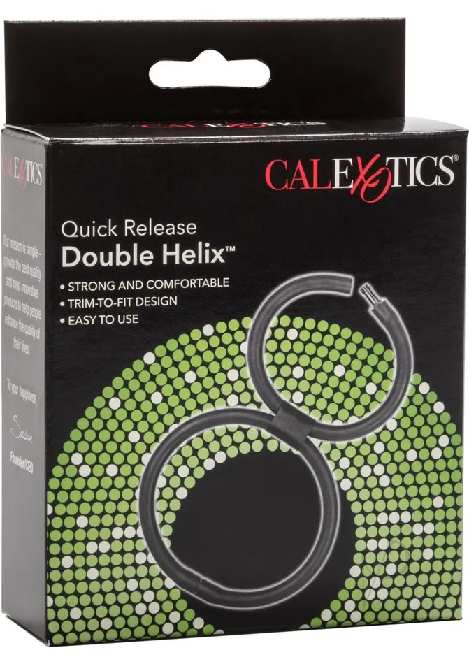 Rings Couples Quick Release Double Helix Cock Ring Black