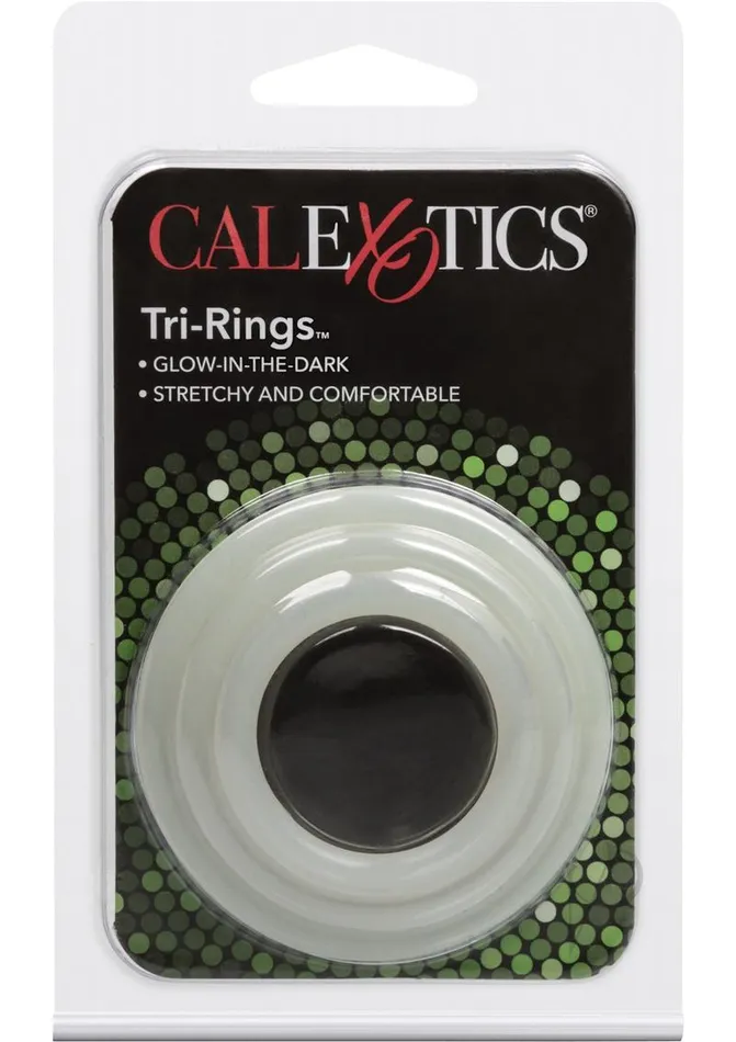 Rings Male Sex Toys Tri Rings Cock Ring Set 3 Piece Set White
