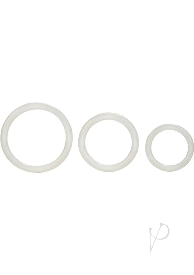 Rings Male Sex Toys Tri Rings Cock Ring Set 3 Piece Set White