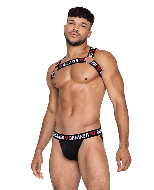 Roma Confidential Heartbreaker Harness wLarge ORing Detail BlackRed SM Anal Roma Confidential Heartbreaker Harness wLarge ORing Detail BlackRed SM Anal