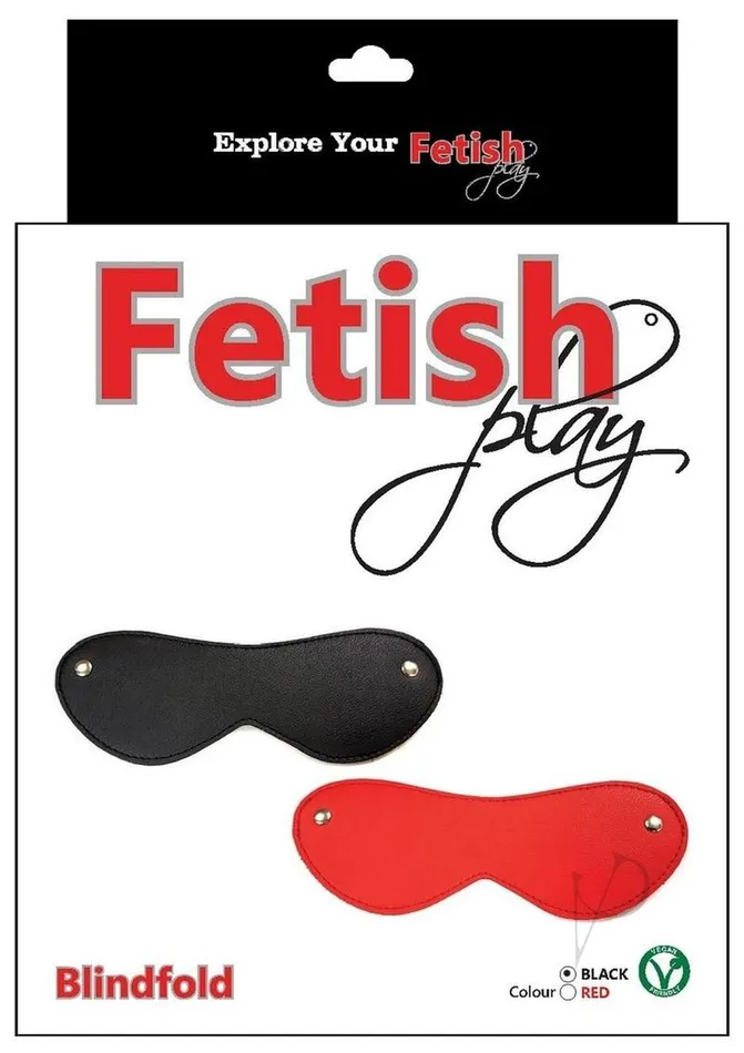 Rouge Anal Fetish Play Blindfold Vegan Leather Black