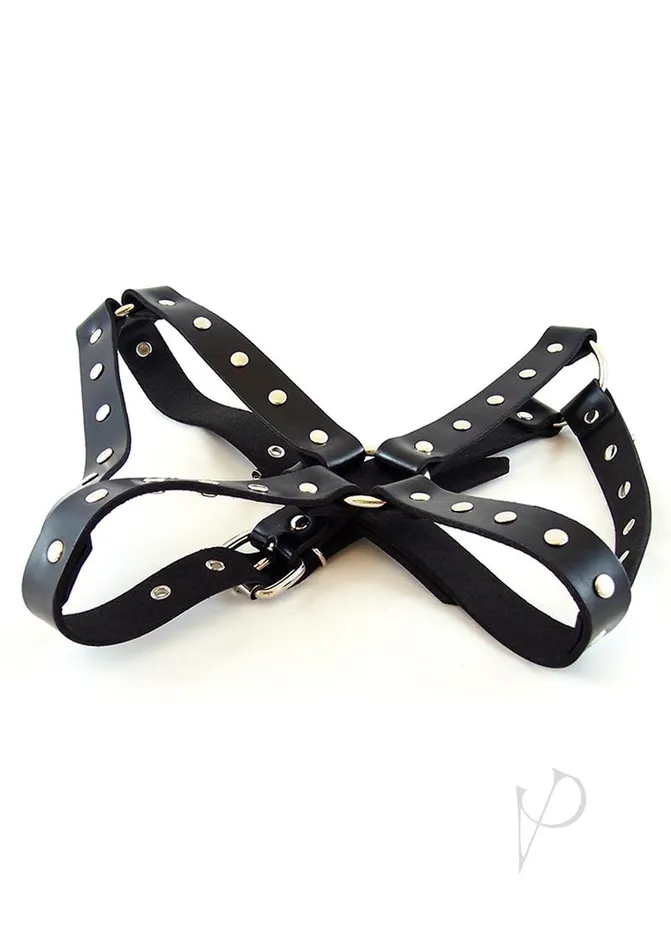 Rouge Leather Adjustable Female Chest Harness Black Rouge Restraints
