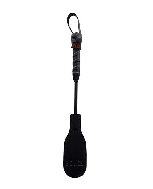 Rouge Rouge Mini Leather Oval Paddle Black Restraints Rouge Rouge Mini Leather Oval Paddle Black Restraints