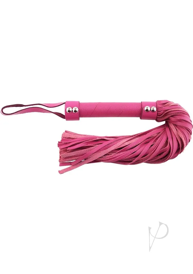 Rouge Vibrators Rouge Short Leather Flogger Pink