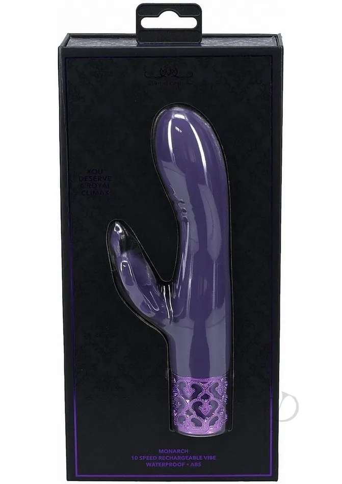 Royal Gems Vibrators Royal Gems Monarch Rechargeable Silicone Rabbit Vibrator Purple Royal Gems Vibrators Royal Gems Monarch Rechargeable Silicone Rabbit Vibrator Purple